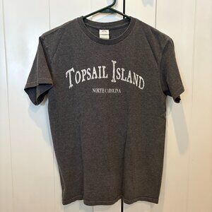 Topsail Island women's gray tee shirt, size S